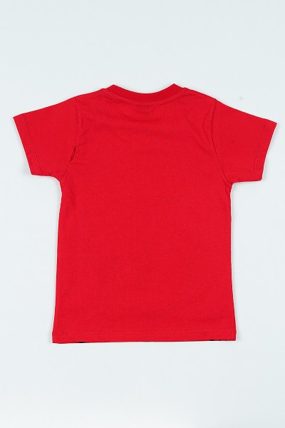 Kırmızı (3-7 Yaş) Dıvısıon Baskılı Erkek Çocuk Tişört 108198