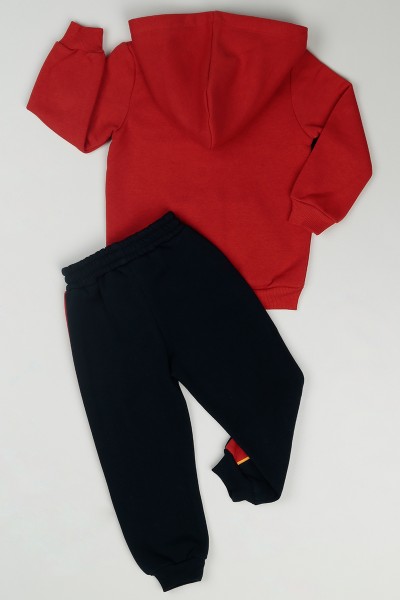 Kırmızı (3-7 Yaş) Street Wear Baskılı Erkek Çocuk Takım 85006