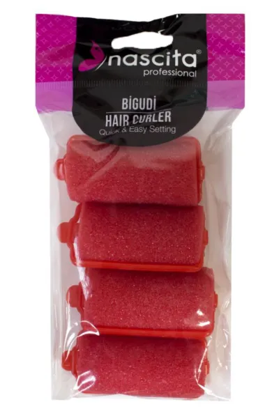 Kırmızı 3 cm Sünger  Bigudi (4 Lü ) 340619