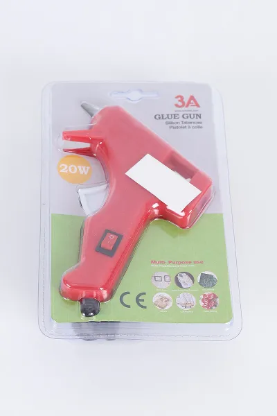 Kırmızı 3A 20W Anahtarlı Elektrikli Sıcak Silikon Tabancası 403960