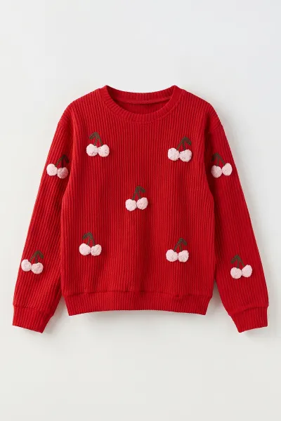 kirmizi-4-12-yas-suzene-kiraz-nakisli-kiz-cocuk-sweat-485484