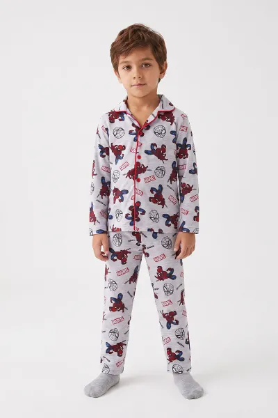 kirmizi-4-12-yaskarakter-desenli-uzun-kol-on-dugmeli-erkek-cocuk-pijama-takim-473672