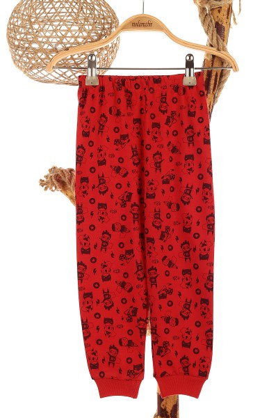Kırmızı (4-6 Yaş) Lol Kahraman Baskılı Erkek Çocuk Pijama Takım 150869