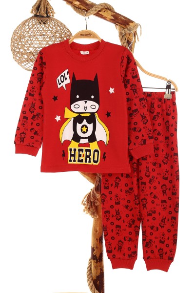 kirmizi-4-6-yas-lol-kahraman-baskili-erkek-cocuk-pijama-takim-150869