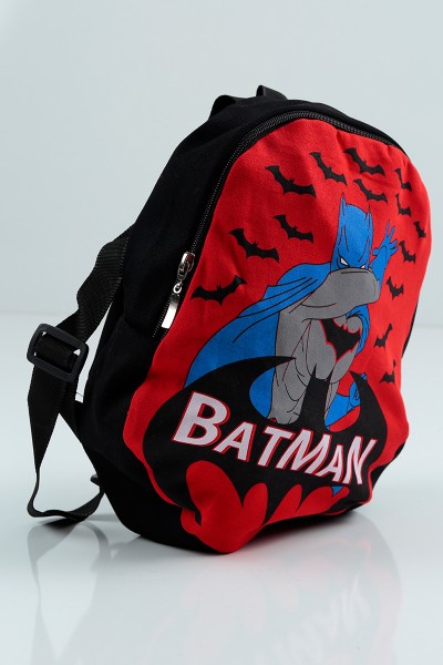Kırmızı (5-8 Yaş) Batman Baskılı Çantalı Erkek Çocuk Takım 96696