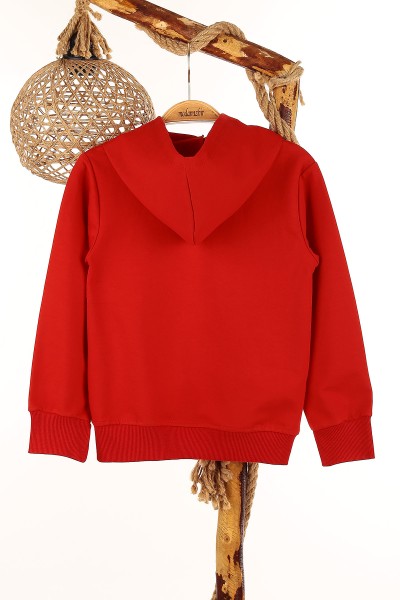 Kırmızı (5-8 Yaş) Favorıte Life Kapşonlu Erkek Çocuk Sweat 149165