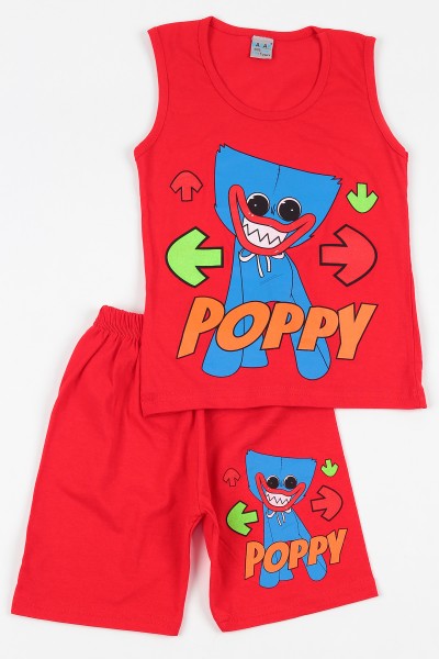 kirmizi-5-8-yas-poppy-canavar-baskili-erkek-cocuk-sortlu-takim-109053
