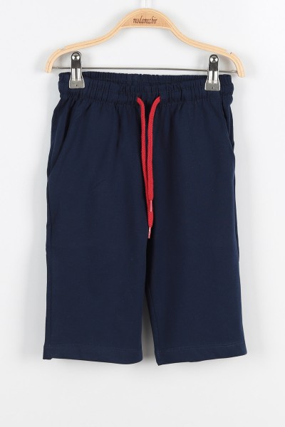 Kırmızı (6-9 Yaş) Palmiye Güneş Baskılı Bel Bağlamalı Erkek Çocuk Takım 170665