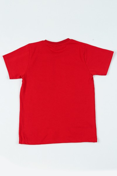 Kırmızı (8-12 yaş) Baskılı Erkek Çocuk Tişört 108265