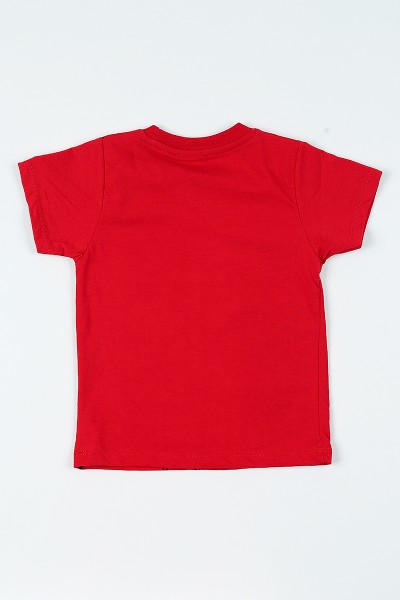 Kırmızı (8-12 yaş) Calıfornıa Baskılı Erkek Çocuk Tişört 108074
