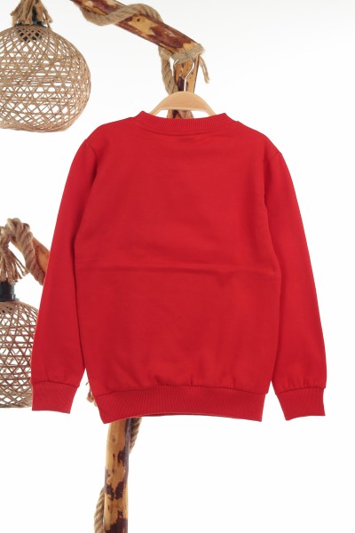 Kırmızı (8-12 Yaş) Freedom Baskılı İki İp Şardonlu Erkek Çocuk sweat 139791