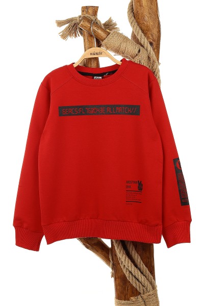 kirmizi-9-12-yas-mestar-baskili-erkek-cocuk-sweat-154291