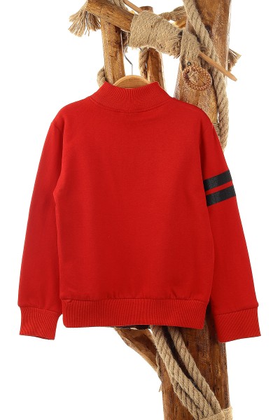 Kırmızı (9-12 Yaş) Navigatör Baskılı İki İp Şardonlu Erkek Çocuk Sweat 148937