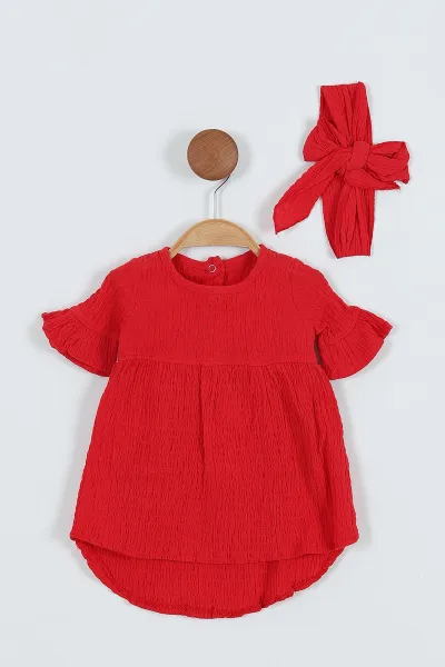 kirmizi-9-24-ay-muslin-burumcuk-kumas-sac-bantli-kiz-bebek-elbise-263821