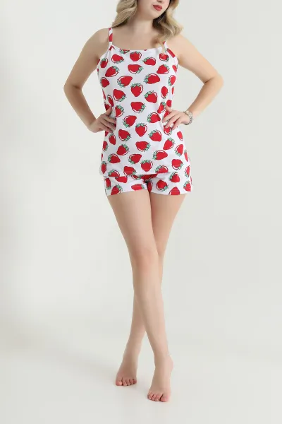 Kırmızı Askılı Süprem Kadın Pijama Takımı 466995