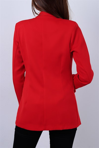 Kırmızı Bayan Blazer Ceket 13345B