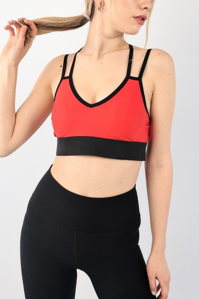 Kırmızı Çapraz Tasarım Büstiyer 90822