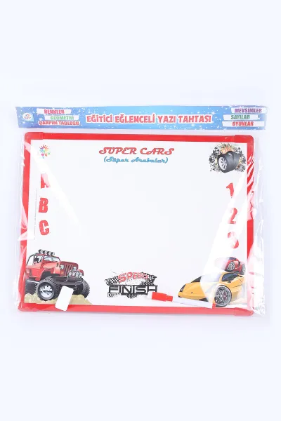 Kırmızı Cars 40x30 Cm Abaküslü Yazı Tahtası 302437