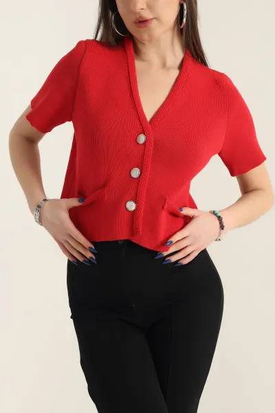 kirmizi-dugmeli-kisa-kollu-triko-hirka-337474