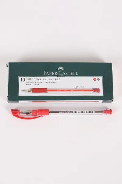 Kırmızı Faber Castell İğne Uç Tükenmez Kalem 10'lu 461287