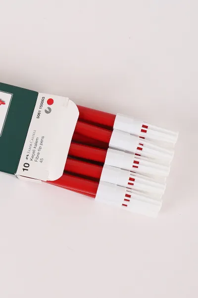 Kırmızı Faber Castell Keçeli Kalem 10'lu 456954