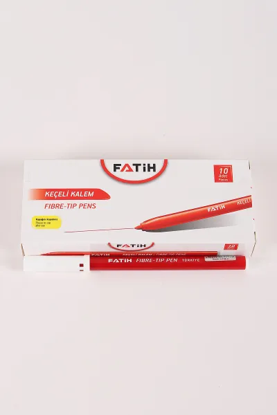 Kırmızı Fatih Ofis Tipi Keçeli Boya Kalemi 10'lu 456957