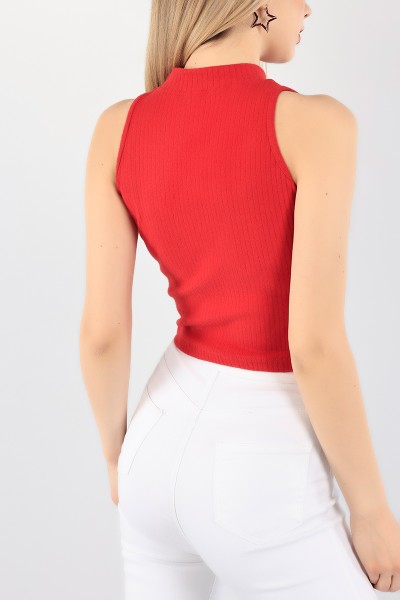 Kırmızı Fitilli Balıkçı Yaka Bayan Bluz 93741
