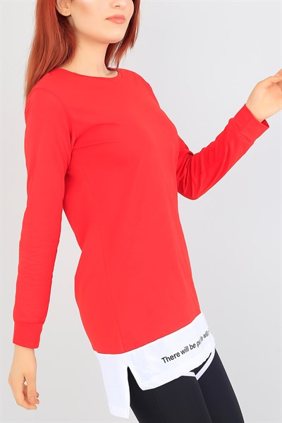 Kırmızı Garnili Likralı Tunik 38026