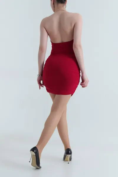 Kırmızı Halka Detay Sandy Kadın Elbise 459851