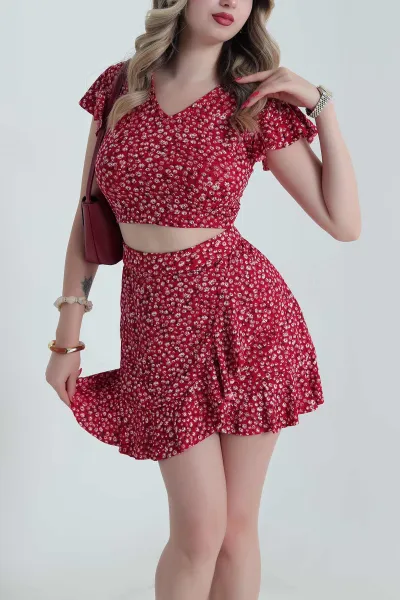 Kırmızı Helen Kadın İkili Takım 481755