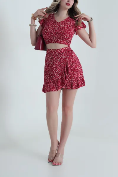 Kırmızı Helen Kadın İkili Takım 481755