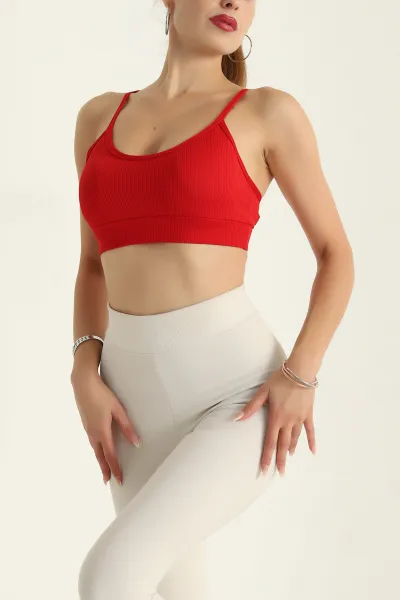 Kırmızı İp Askılı Fitilli Fleto Büstiyer 297681
