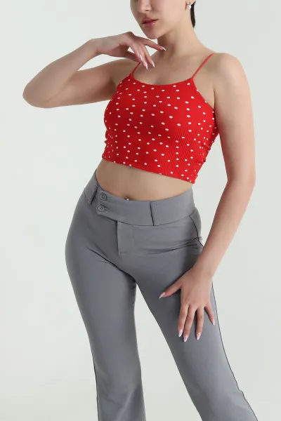 Kırmızı İp Askılı Kadın Atlet Büstiyer 462653