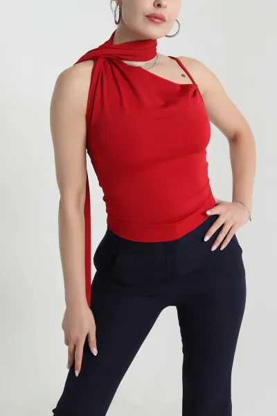 Kırmızı Kravatlı Sandy Kadın Bluz 477878