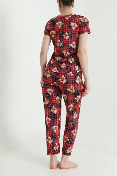 Kırmızı Milan Kadın Pijama Takımı 466491