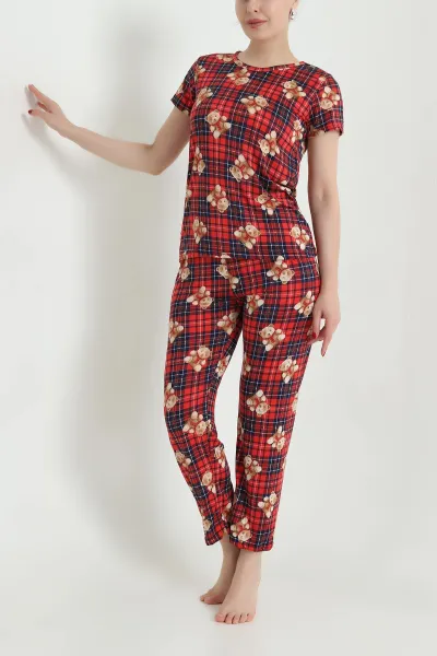 Kırmızı Milan Kadın Pijama Takımı 466491