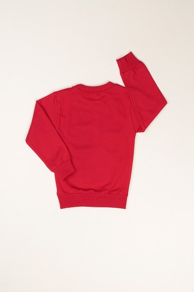 Kırmızı Minnie Baskılı İçi Şardonlu Kız Çocuk Sweat 80940