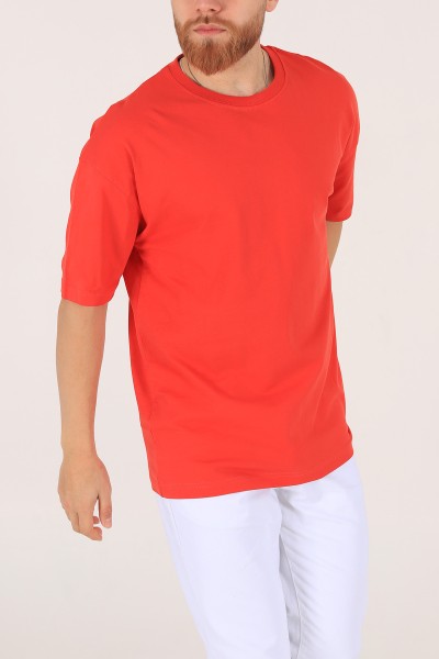 Kırmızı Oversize Erkek Tişört 170993