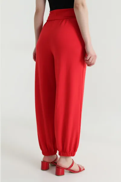 Kırmızı Paça Lastikli Oysho Kadın Pantolon 465324