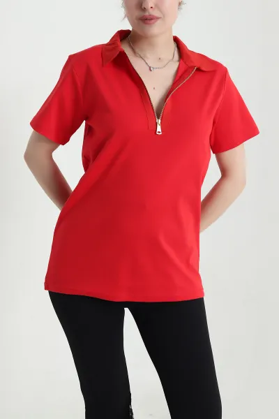 kirmizi-polo-yaka-kristal-kadin-bluz-449061