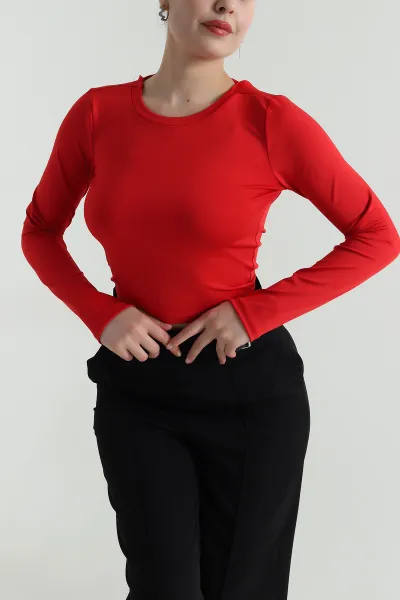 Kırmızı Scuba Kadın Bluz 499458
