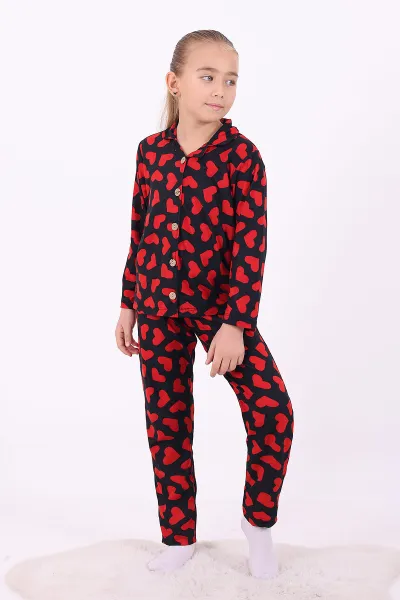 kirmizi-siyah-4-12-yaskalp-desenli-dugmeli-kiz-cocuk-pijama-takimi-329811