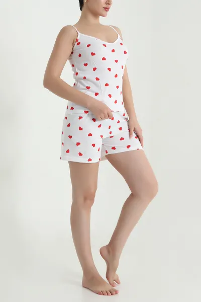 Kırmızı Şortlu Süprem Kadın Pijama Takımı 466538