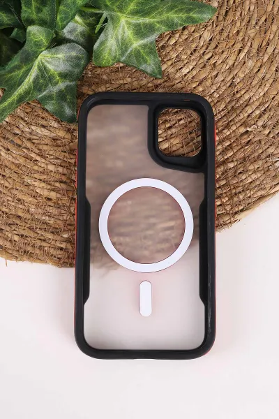 Kırmızı TeknoCase İphone 11 Uyumlu Matte Guard Serisi Lens Korumalı Silikon Telefon Kılıfı 472433