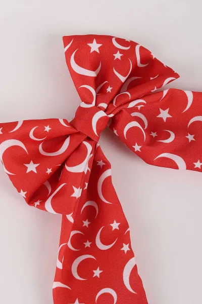 Kırmızı Türk Bayrağı Baskılı Büyük Boy Otomatik Toka 450195