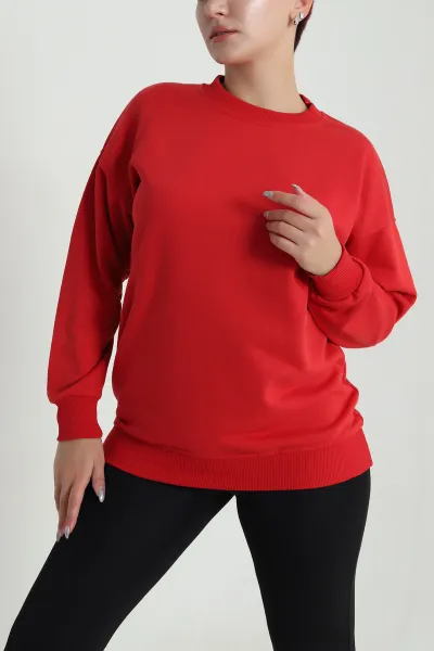 kirmizi-uc-ip-bisiklet-yaka-kadin-sweat-483661