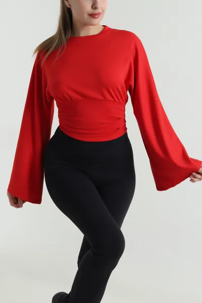Kırmızı Yeni Sezon Modal Kadın Bluz 496144