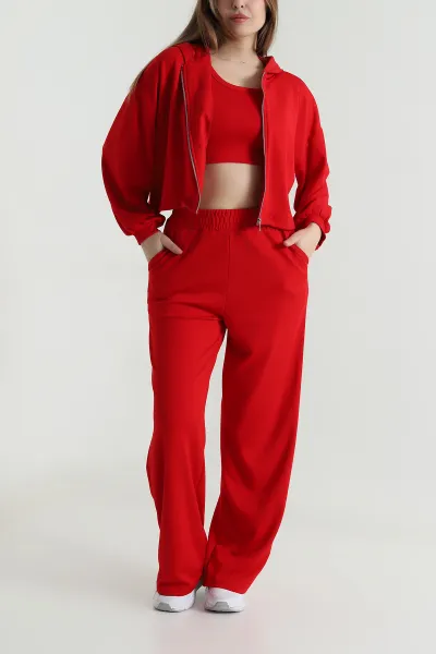 Kırmızı Yeni Sezon Oysho Kadın Üçlü Takım 494239
