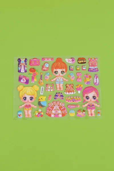 Kız Giydirme Sticker Set, Karışık Eğitici Çıkartmalar 295900