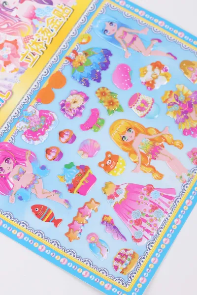 Kız Giydirme Sticker Set, Karışık Eğitici Çıkartmalar 393158